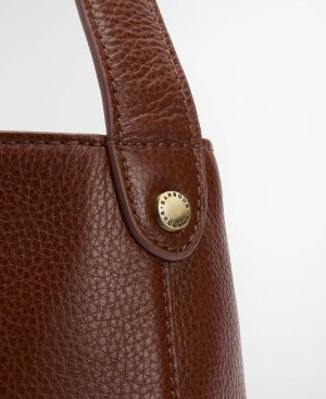 Cedar Leather Bucket Bag