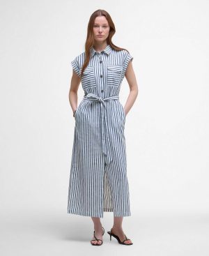 Abby Striped Midi Dress