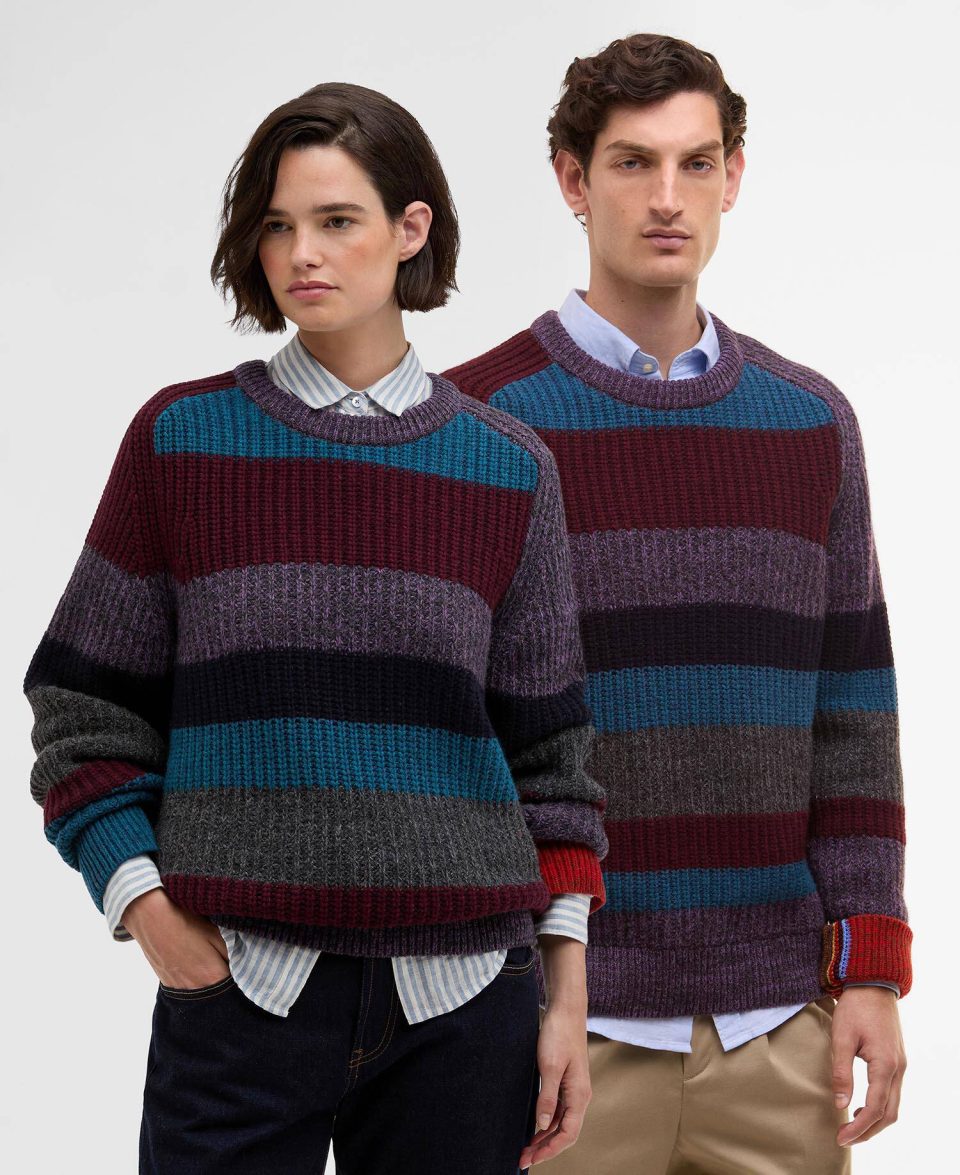 Paul Smith loves Barbour Multi Striped Crew Neck Jumper